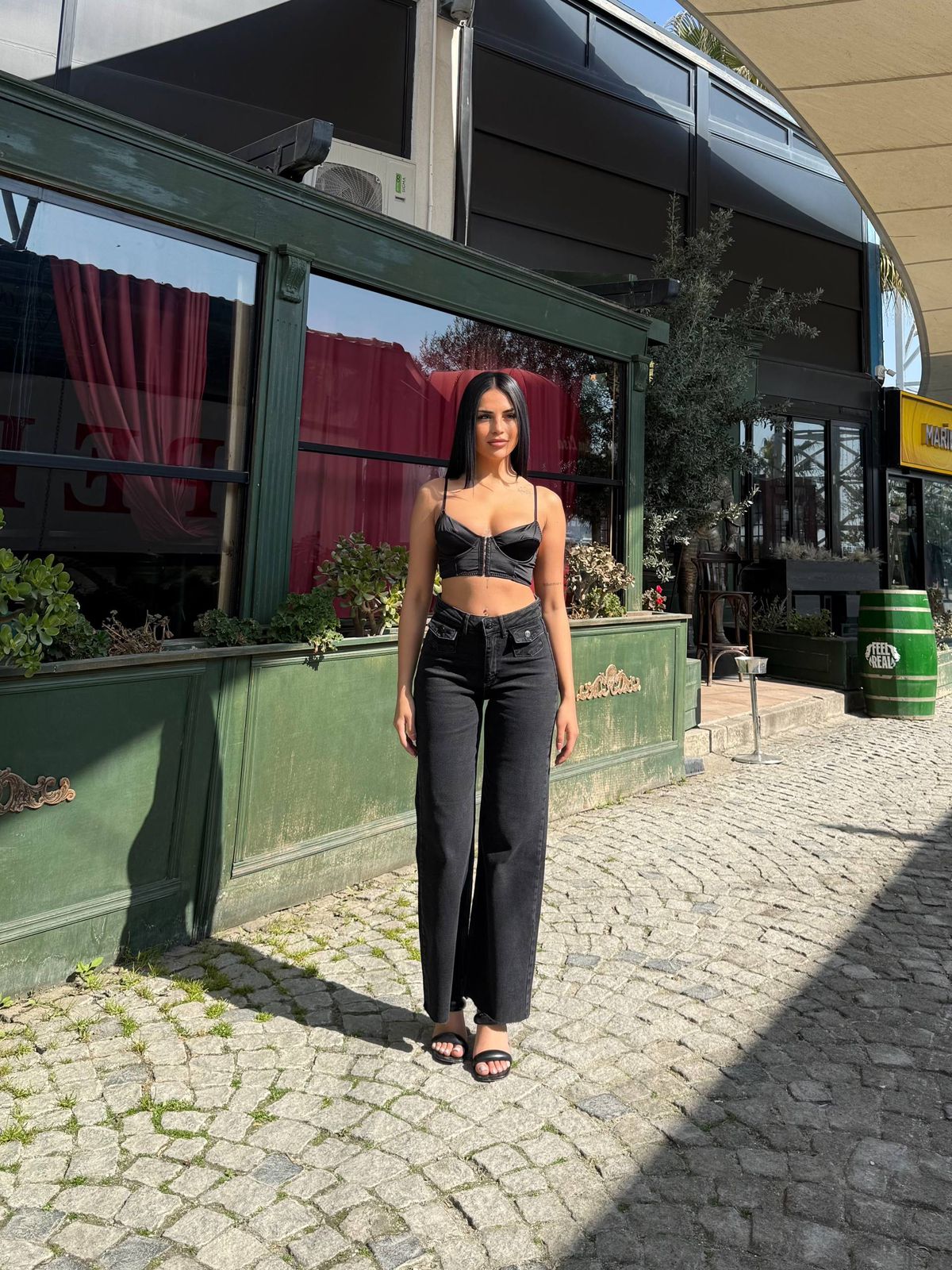 MIELE BLACK JEANS LYCRA PALAZZO