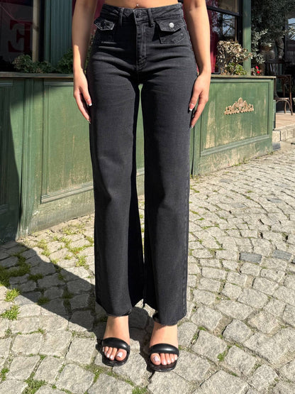 MIELE BLACK JEANS LYCRA PALAZZO