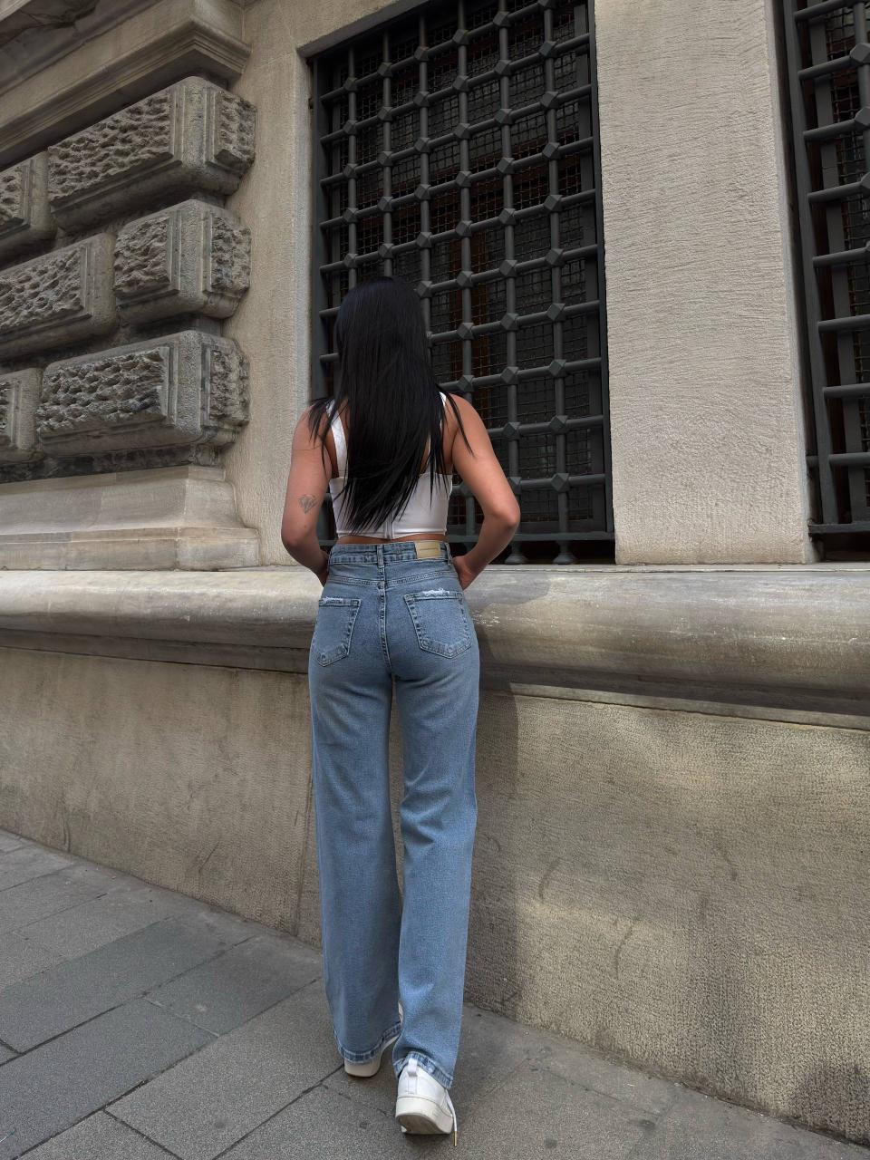MIELE BLUE JEANS LYCRA PALAZZO