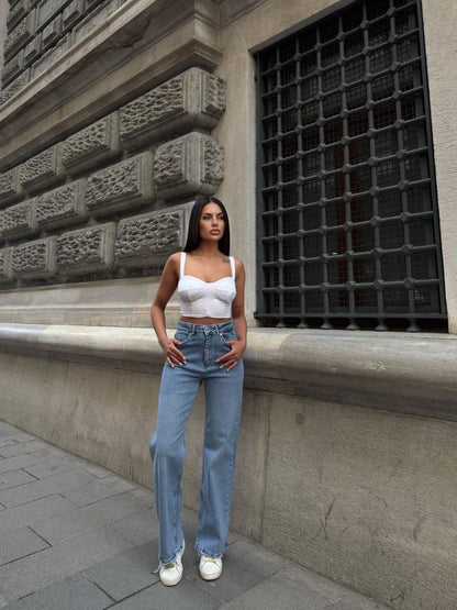 MIELE BLUE JEANS LYCRA PALAZZO