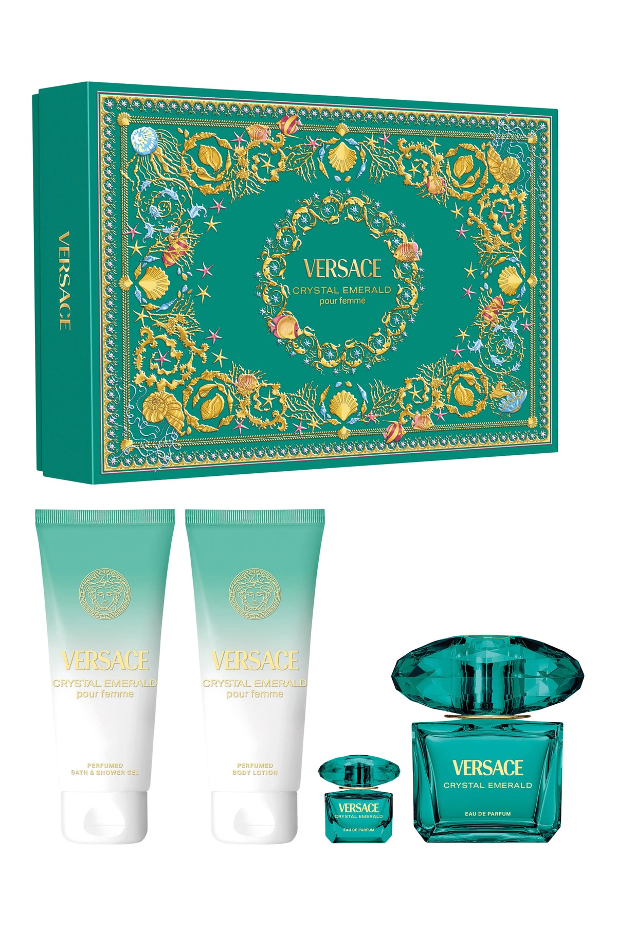 VERSACE CRYSTAL EMERALD SET